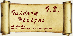 Isidora Milijaš vizit kartica